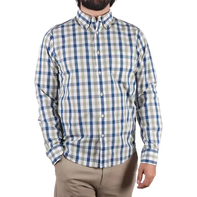 Camisa Manga Larga Cuadros Gingham J.opus para Hombre