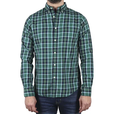 Camisa Clásica Estampado Cuadros Algodón J.opus para Hombre