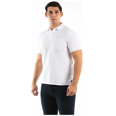 Playera Polo Blanca con Cuello Manga Corta Oscar de la Renta para Hombre