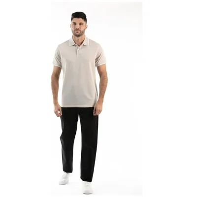 Playera Polo Café Claro Manga Corta Oscar de la Renta para Hombre