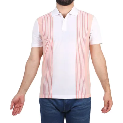 Polo de Rayas Verticales Manga Corta Bruno Magnani para Hombre