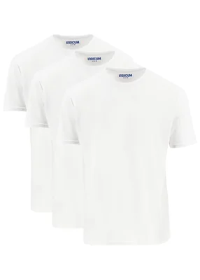 SET 3 PLAYERAS INDICUM BLANCAS HOMBRE