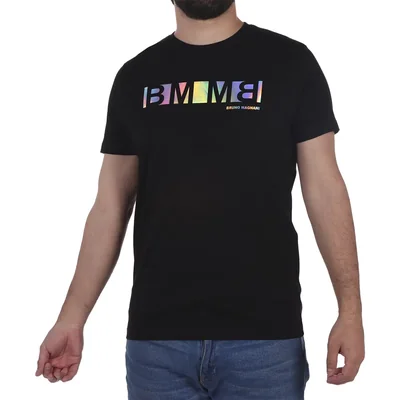 Playera Estampada Logo Multicolor Bruno Magnani Hombre