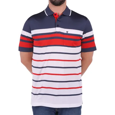 Playera Polo Regular Fit Rayas Manchester para Hombre