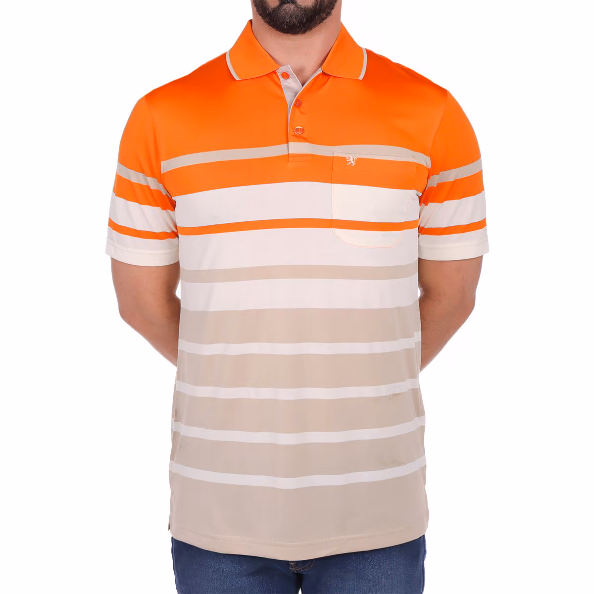 Playera Polo Regular Fit Rayas Manchester para Hombre