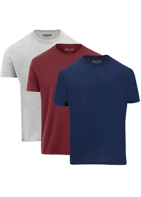 SET 3 PLAYERAS INDICUM VINO/MARINO/GRIS HOMBRE