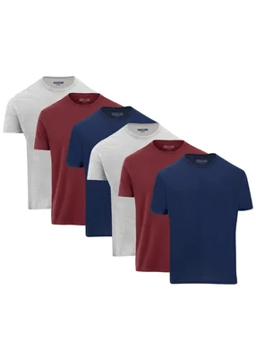 SET 6 PLAYERAS INDICUM 2VINO/2MARINO/2GRIS HOMBRE