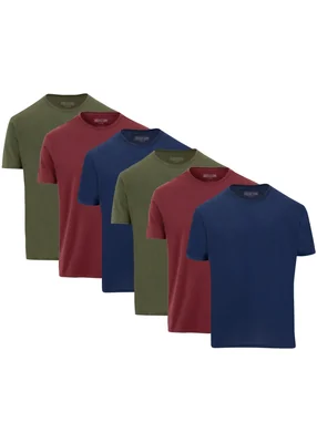 SET 6 PLAYERAS INDICUM 2MARINO/2VERDE/2VINO HOMBRE