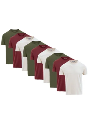 SET 9 PLAYERAS INDICUM 3VERDE/3VINO/3BEIGE HOMBRE