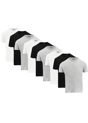 SET 9 PLAYERAS INDICUM 3NEGRO/3BLANCO/3GRIS HOMBRE