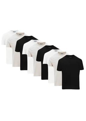 SET 9 PLAYERAS INDICUM 3NEGRO/3BEIGE/3BLANCO HOMBRE