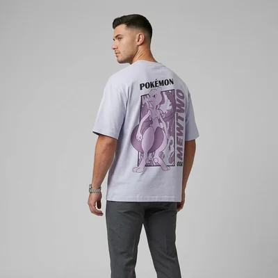 Playera Hombre 844Tn Oversize Pokemon Mewtwo