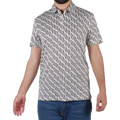 Playera Polo Estampado Geométrico Bruno Magnani para Hombre