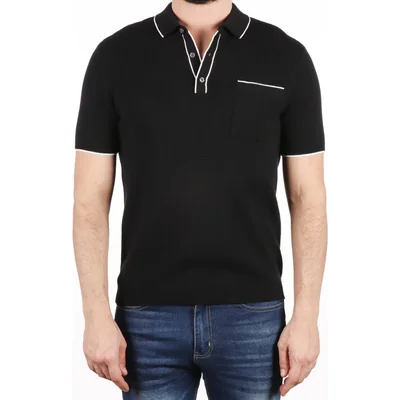 Polo Tejido con Contrastes Bruno Magnani para Hombre