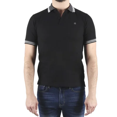 Playera Polo Diseño Liso Mangas Cortas Carlo Corinto Hombre