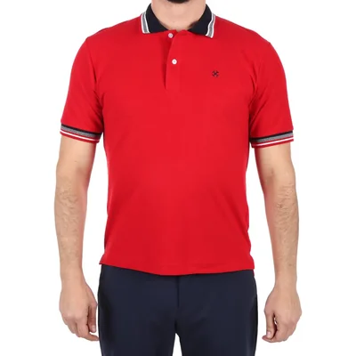 Playera Polo Manga Corta Cuello Rayas Carlo Corinto para Hombre