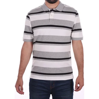 Playera Tipo Polo de Rayas Manga Corta J.opus para Hombre