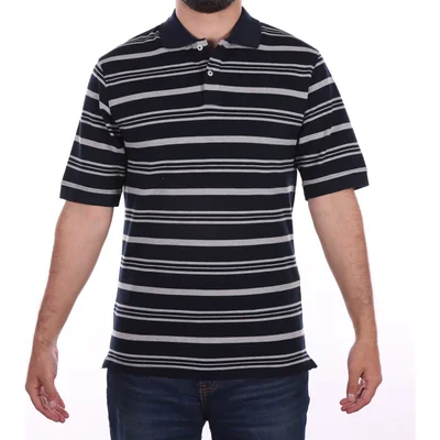 Playera Tipo Polo de Rayas Manga Corta J.opus para Hombre