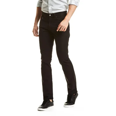 Edward's Jeans Pantalón Slim Hombre Gabardina Stretch Negro BossSlim