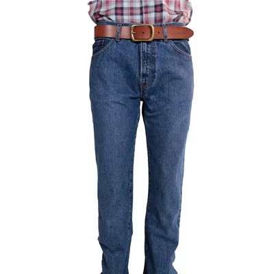 Edward's Jeans Recto Hombre Tiro Alto Azul Medio 2720