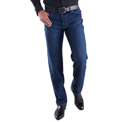 Edward's Jeans Recto Hombre Tiro Alto Azul Oscuro 2710