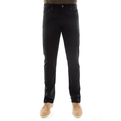 Edward's Pantalón Skinny Hombre Tiro Medio Negro