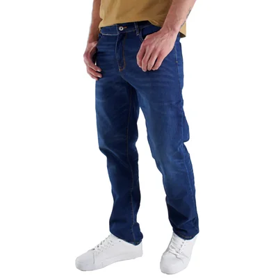 Jeans Slim Hombre Azul Oscuro Stretch Tiro Bajo Edward’s 7703