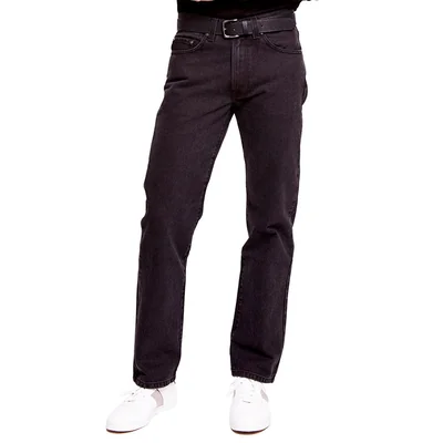 Edward's Jeans Recto Hombre Tiro Alto Negro 2624