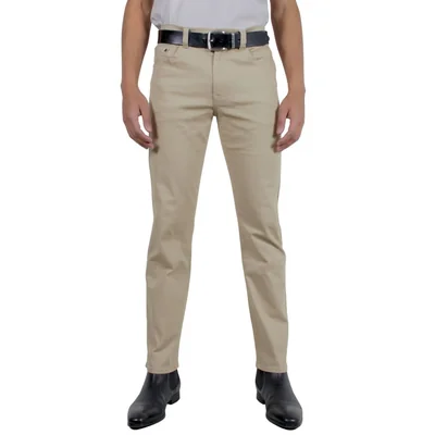 Edward's Pantalón Recto Hombre Gabardina Algodón Beige BossClassic
