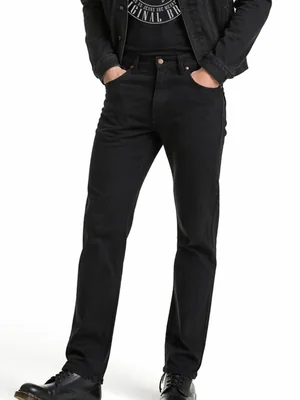 Jeans Recto Hombre Negro Tiro Alto Classic Fit Edward’s 2622