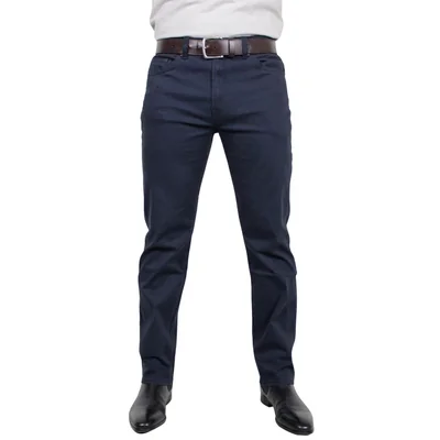 Edward's Pantalón Recto Hombre Gabardina Algodón Azul Marino BossClassic
