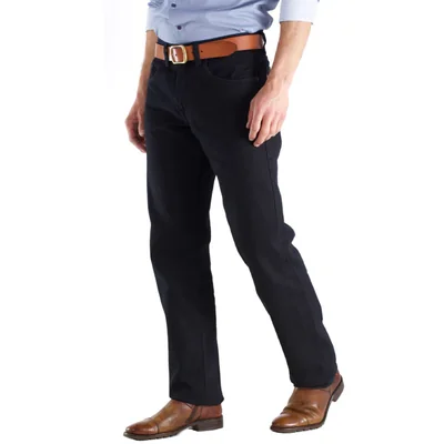 Edward's Jeans Recto Hombre Tiro Alto Azul Oscuro 2700