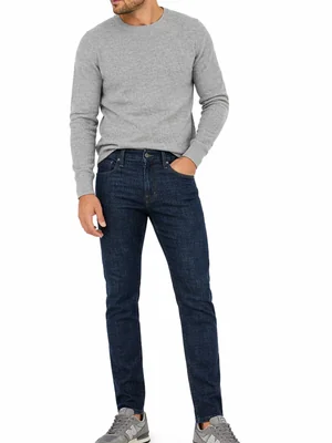 Jeans Skinny Hombre Stretch Azul Oscuro Tiro Medio Edward’s 114