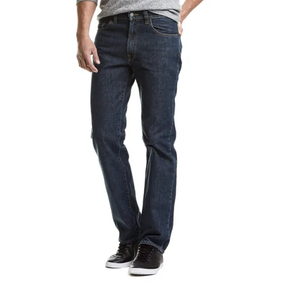 Edward's Jeans Recto Hombre Tiro Alto Denim Azul Oscuro 988