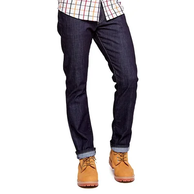 Jeans Slim Hombre Stretch Azul Petróleo Tiro Bajo Edward’s 81