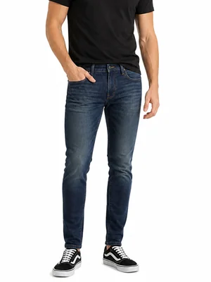 Edward's Jeans Skinny Hombre Tiro Medio Azul Oscuro