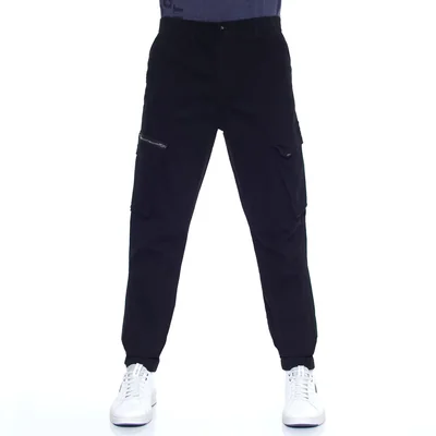 Pantalón Cargo Tipo Jogger U Sport Negro para Hombre