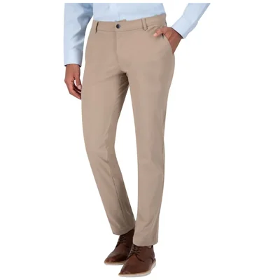 Pantalón Regular Fit 4Away Strech Formens Café Claro para Hombre