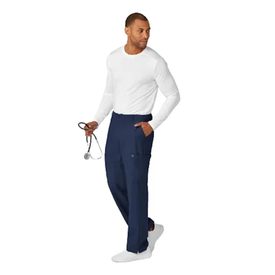 Pantalon Cargo Frontal P/Hombre Azul Marino Talla S WonderWink