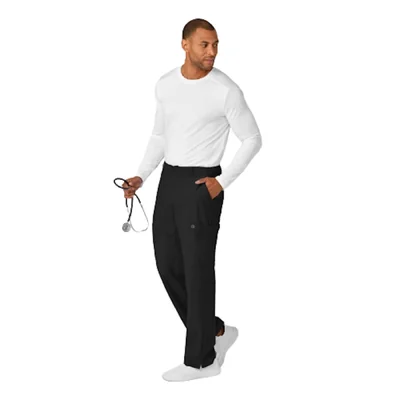 Pantalon Cargo Frontal P/ Hombre Negro Talla S WonderWink