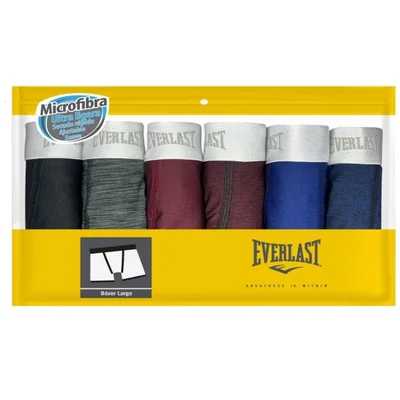 6 Pack Bóxer Largo Everlast para Hombre