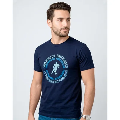 Playera Hombre Moda Camiseta Azul Furor 62107820