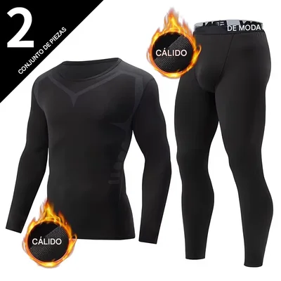 Ropa interior térmica Invierno M 01 pantalones Hombre conjunto Fitness deportes camisa pantalones