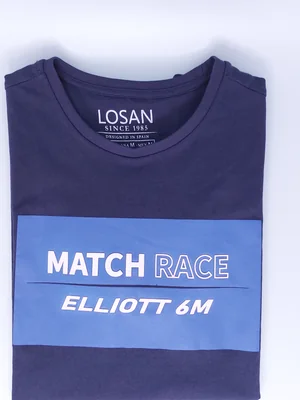 Playera para caballero azul marino "MATCH RACE ELLIOTT 6M" LOSAN