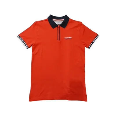 Playera tipo polo roja "YACHT CREW COMPETITION" para caballero Losan