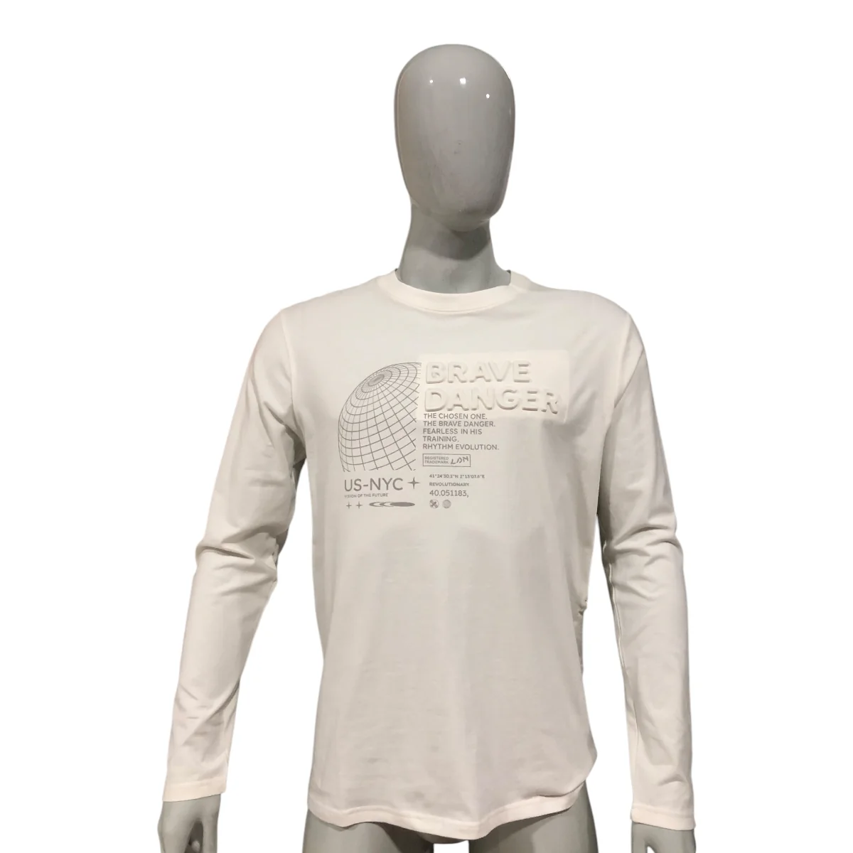 Playera Manga Larga "BRAVE DANGER" Para Caballero LSN