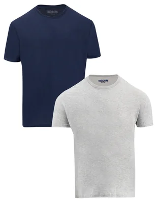 SET DE 2 PLAYERAS BÁSICAS GRIS, MARINO INDICUM HOMBRE