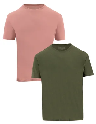 SET DE 2 PLAYERAS BÁSICAS VERDE, ROSA INDICUM HOMBRE