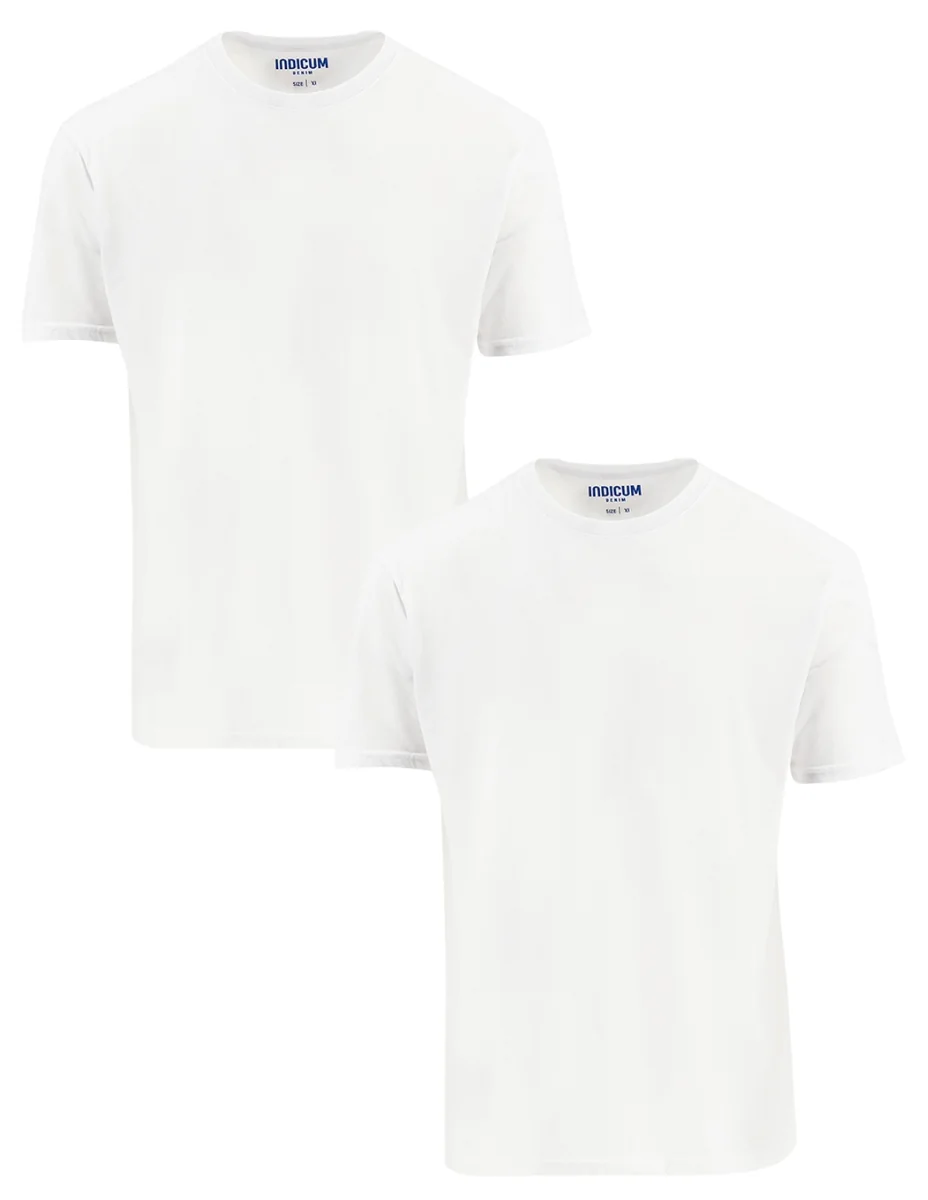 SET DE 2 PLAYERAS BÁSICAS BLANCAS INDICUM HOMBRE