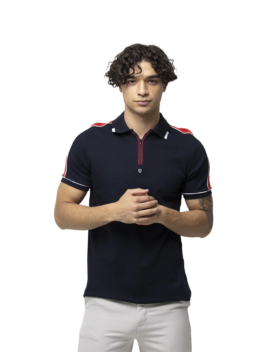 Playera Tipo Polo Boroni De Algodón Pima Premium.